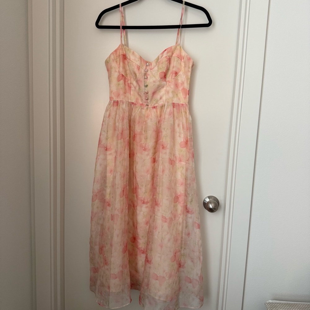 Vici Chiffon Floral Midi Dress